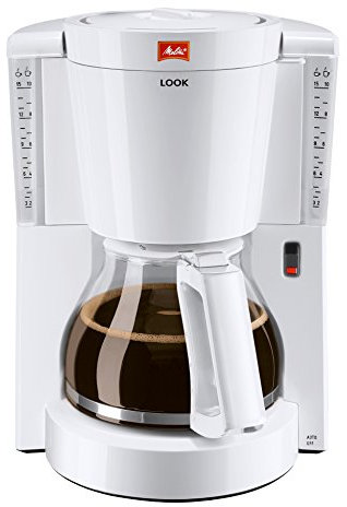 Melitta Look 1011-01 - Cafetera de filtro, Aromaselector, Auto-Off, blanca