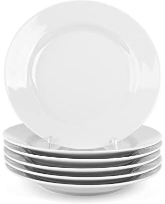 Holst Porzellan/Germany BL 021 Plato Llano 20 cm Basic, Blanco, 20 x 20 x 2.5 cm, 6 Unidades