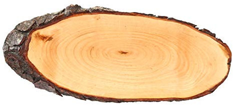 Tabla de corteza ovalada lacada, para salchichas, quesos, tamaño de la tabla: 60 x 20 cm aprox.