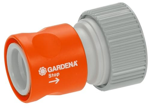 Gardena Raccordo Profi-System con acquastop: Raccordo per tubo da collegare all'estremità del tubo, adatto a tubi da 19 mm (3/4 pollice) (2814-20)