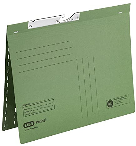 Elba Pendelhefter Zweifalz, A4, Kfm.-und Amtsheftung, Recycling, grün, 25 Stück
