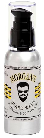 Morgan's Pomade Shampoo per Barba, Shampoo Detergente e Ammorbidente per una Barba Morbida e Gestibile, Favorisce la Crescita della Barba, con Olio di Argan 100ml