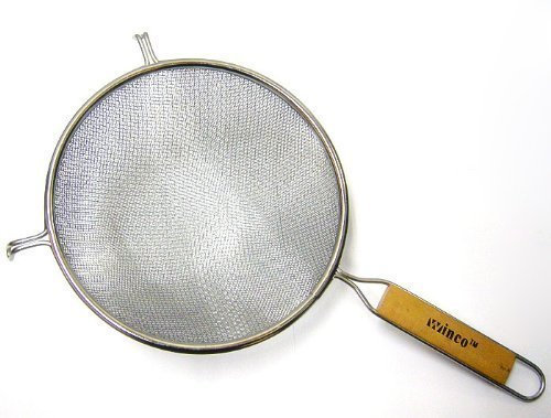 Winco MS3A-8D Strainer with Double Fine Mesh, 8-Inch Diameter, Set of 3
