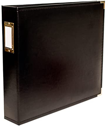 We R Classic Leather D-Ring Album 12X12-Black