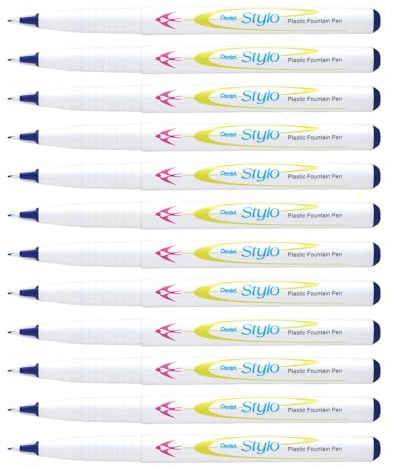 Pentel Stylo Fountain Pen - Blue (Pack of 12),JM11-CX