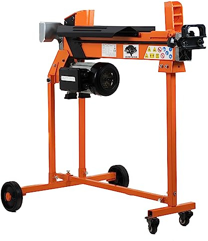 Forest Master Spaccalegna Idraulico Orizzontale con 2200W Motore Elettrico 7 TON con bloccaggio Ruote piroettanti