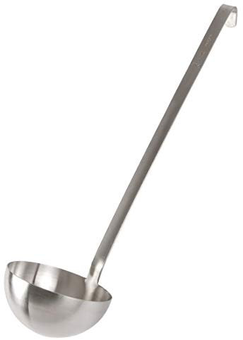 Vogue Mestolo in acciaio inox, 1 pezzo, 250 ml, uso commerciale da cucina, M961, argento