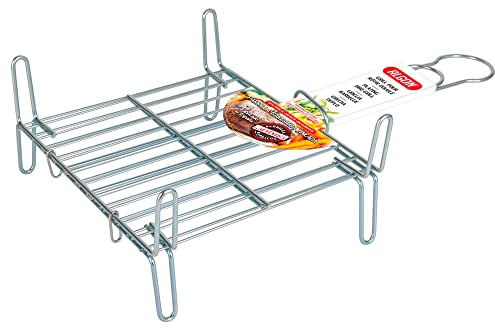 ALPGRILL Algon Griglia, Acciaio Inossidabile, Argento, 25 x 25 cm