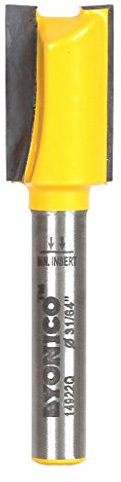 Yonico 14922q 31/64-Inch Undersized Plywood Straight Dado Router Bit 1/4-Inch Shank