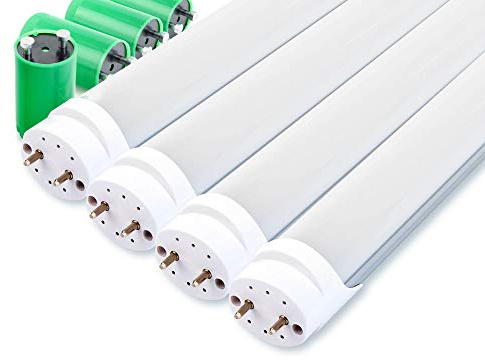 Showlite Set de 4 Tubos LED 150cm (Tubo fluorescente 1500mm, T8 G13, 2300 lúmenes, 4500 Kelvin, blanco luz diurna, potencia: 24W)