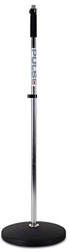 Pulse Pied de microphone rétro à base ronde Argenté