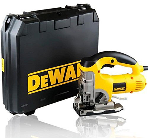 Dewalt DW331K-QS - Sierra de calar 701w electrónica con puño cerrado + maletín