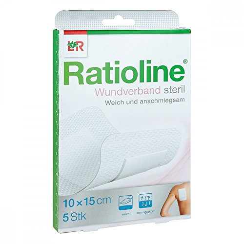 RATIOLINE Wundverband 10x15 cm steril 5 St