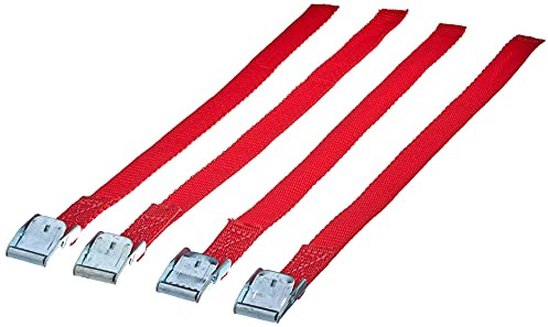 : Cora 510330320, Set 4 Chinghietti Ricambio, con fibbia metallica per il fissagio delle ruote ai portabici, lunghezza chinghia con fibbia 38 cm
