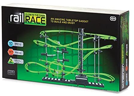 Tobar Glow in the Dark Rail Race Marble Run Toy Set
