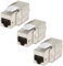 1aTTack.de 3 x CAT 8-1 x Keystone RJ45 Werkzeuglos CAT8 Key Stone geschirmt Metallgehäuse 40Gbit s kompatibel mit Cat5 Cat6 Cat7 3 Stück Cat8 Keystone Cat8 Keystone