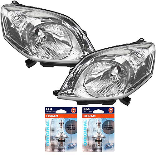EISENFELS Bundle Set 69586924 Scheinwerfer rechts & links + Leuchtmittel H4 Classic kompatibel mit Qubo 225