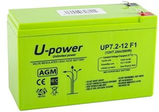 Master U-Power Blei Akku AGM 12V 7.2Ah F1 4,8mm
