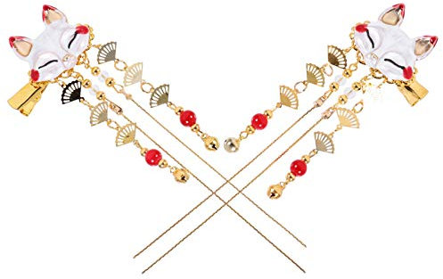 Lurrose Lot de 2 pinces à cheveux japonaises Geisha vintage chinoise pour femme et fille