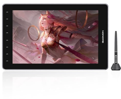 GAOMON PD1610 2,5K QHD Grafiktablett mit Display, 120% sRGB-Volllaminierungsbildschirm, Neigungsfunktion, 16 Zoll Zeichentablett für Win, MacOS, Android