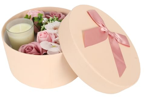 Bougies Parfumées à la Rose, Bougie Parfumée, Roses Artificielles, Parfum Agréable, élimination des Odeurs, Bougie d'aromathérapie pour Anniversaire, Vacances
