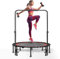 OUUTMEE 40-Zoll-Fitness-Trampolin für Erwachsene Fitness-Hüpfer, Sprungübungen, Körperformung