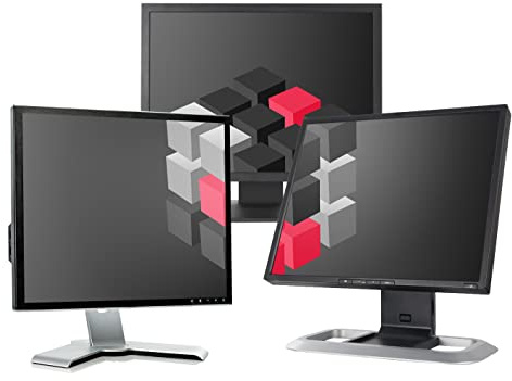 DN 19 Zoll Business Computer Monitor, Desktop Gaming Monitor, HD (VGA - VESA), PC Bildschirm, Schwarz/Grau (Generalüberholt)