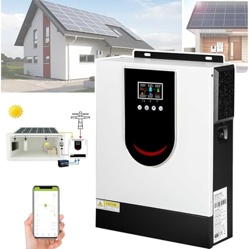 ASnwpaK Hybrid Solar Inverter (1.0-10.2KW), 12V 24V 48V Pure Sine Wave, Off Grid Charger With LCD Display, 40/80/120/160A MPPT Solar Charge Controller, DC24V-1.5KW