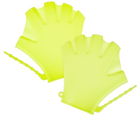 2pcs Boy Girl Swim Paddles Gloves Silicone Swim Training Accessories for Boys and Girls Suitable for Pool Diving and Water Activities Fluorescent Green