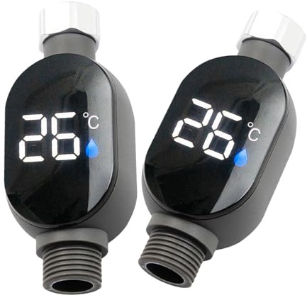 Xinsheinelry Shower Temperature Meter, Water Temperature Meter with LED Display, Household Thermometers Easy to Use Household Thermometers