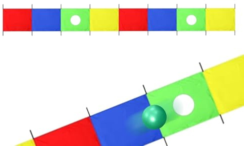 Paracadute Per Bambini 5,5 X 0,9 M Giocattoli Da Allenamento