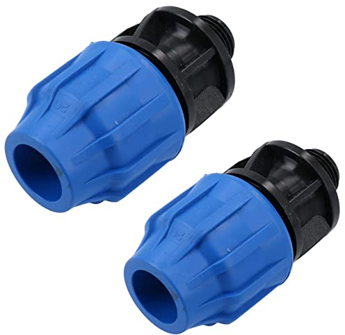 20mm x 1/2 MDPE Male Adapter Compression Coupling Fitting Water Pipe 2PK