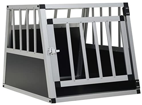 Hundetransportbox mit Einzeltür, XIAOGUANG Katzentransportbox, Transportbox Katze, Katzenbox, Tragetasche Hund, Tiertransportbox, 54 x 69 x 50 cm