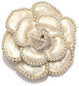 Broche en fleur de camélia en perles pour femmes, filles, mariage, bouquet, fête, revers, vestes, chapeaux, écharpes, corsage, robe, broches, épingles, bijoux exquis pour mariées et mères