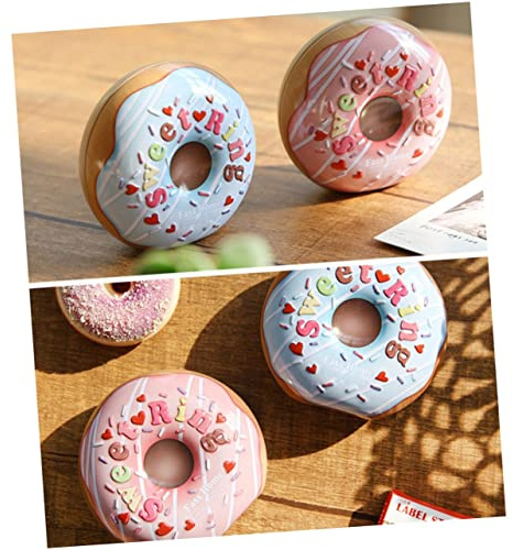 PartyKindom Scatola Di Caramelle in Per Biscotti Forma Di Ciambella Per Tè Profumato Foglie Di Tè Rosa Scatola Multiuso Per Bomboniere Riempibile Regali Caramelle