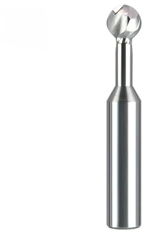 1 pz Tungsteno Rivestito Lollipop Sfera Taglierina In Lega for Arco In Alluminio Sfera End Fresa Formando Fresa Sfera R1-R6mm (Size : 2F HRC60, Color : FOR ALUMINIUM_R3XD6X50L)