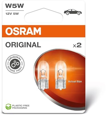 OSRAM ORIGINAL LINE 12V, W5W, lampe de signalisation, base en verre, double blister (2 lampes), white