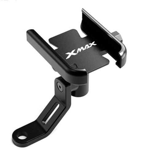FXNIPXKQ para Yamaha para Xmax para X-MAX 125 250 300 400 Accesorios para Motocicleta Manillar Soporte para Teléfono Móvil Soporte GPS Accesorios para Motocicletas(Black,Mirror Holder)