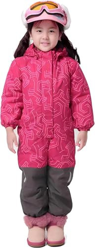 Winddicht Gefüttert Schneeanzug Skianzug für mädchen Jungen schneeanzüge mit Abnehmbarer Kapuze skioverall Schneeoverall Kinder 86 110 104
