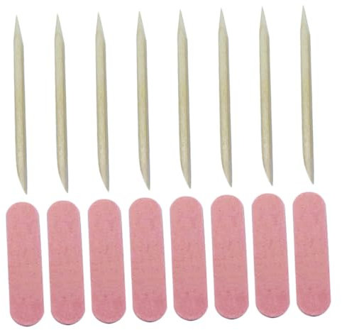 Vaguelly 100juegos Herramientas De Manicura y Pedicura De Uñas Portátil y Palitos De Madera Para Salones y Casa