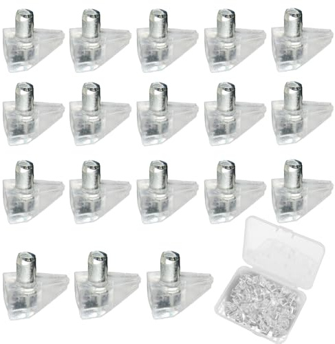 XJUDA Shelf Pins, 30 Pcs Kitchen Cupboard Shelf Supports for Cabinets, Wardrobes, Bookshelf