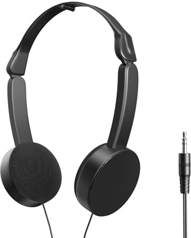 pumpumlia Cuffie sovrauricolari per bambini con connessione da 3,5 mm, pieghevoli, leggere per una facile conservazione, comode da indossare per ragazzi e