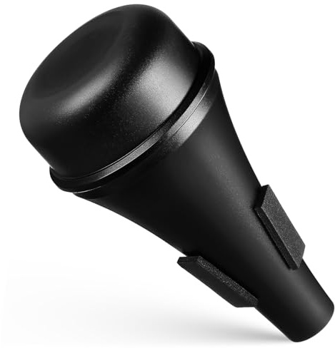 YARNOW Sordina de Práctica para Trompeta Negra, Ligera y Resistente de Plástico Acero, Accesorio Adecuado para Enseñanza y Presentaciones Musicales
