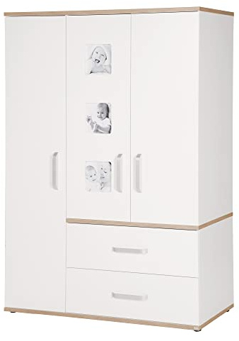 roba Kleiderschrank, Weiss, 134,5 x 55 x 193 cm