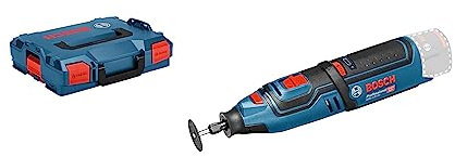 Bosch Professional 12V System Akku Rotationswerkzeug GRO 12V-35 (inkl. 5x Trennscheibe, Zubehör Box, Gehäuseaufsatz, Schlüssel, Spannzange, 2x Einlage, L-BOXX, ohne Akku/ Ladegerät)