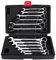 GOTOTOP 12 Pezzi Set di Chiavi a Cricchetto, Chiave Combinate a Cricchetto Strumenti Manuali con custodia trasporto Nera, 8-19mm
