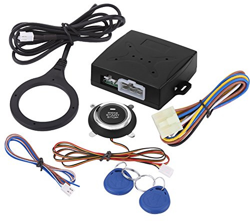 Keenso Bildörrlås, nyckellöst ingångssystem, universellt bil, 12 V RFID-ålarmsystem, stöldskydd, nyckelfritt, ingångssystem, centrallås, fjärrkontrollsats, lås och tillbehör