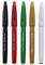 Pentel Brush Sign Pen SES15C - Calligraphy Brush Nib - Fibre Tip - Christmas Tones - Set of 5