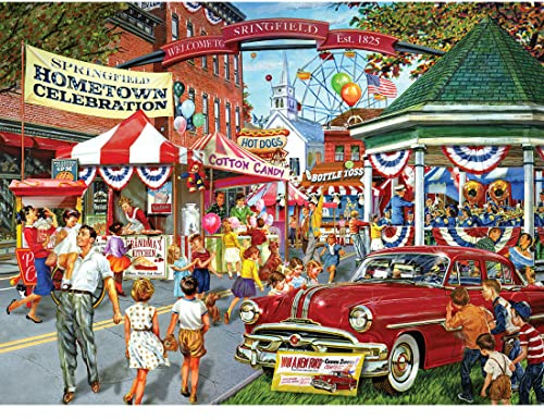 RoseArt - Back to The Past - Hometown Celebration - 1000 Piece Jigsaw Puzzle for Adults