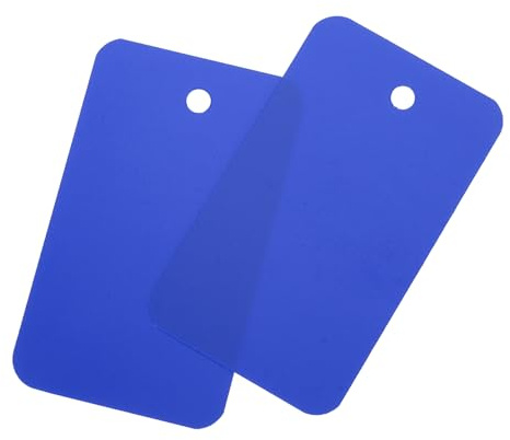 QUARKZMAN Étiquettes D'Expédition en Plastique Imperméables avec Œillet, Étiquettes Vierges, Marquage Des Valves, L'Étiquetage Extérieur, 3,5x6cm/1,38x2,36 Pouces, Lot de 100, Bleu
